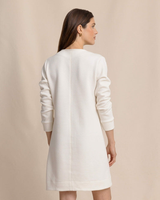 Cady Jacquard Dress - Sand White | Southern Tide Sale