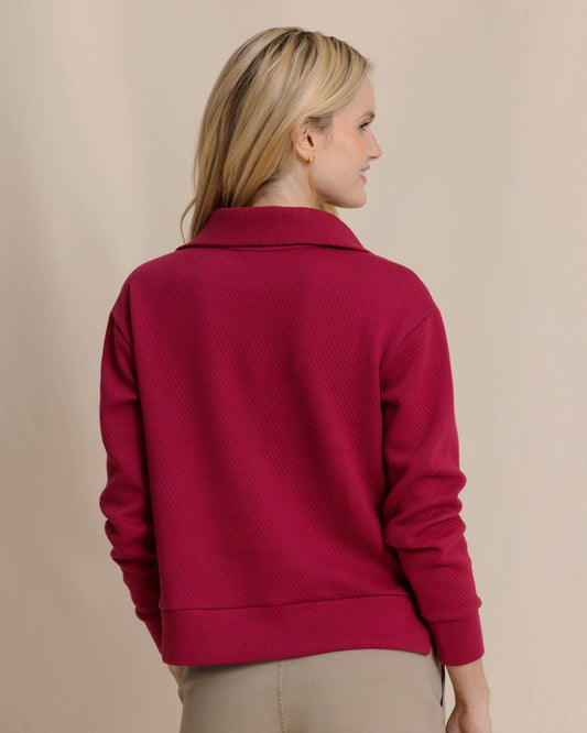 Tonya Button Mock Pullover - Carolina Plum | Southern Tide Sale