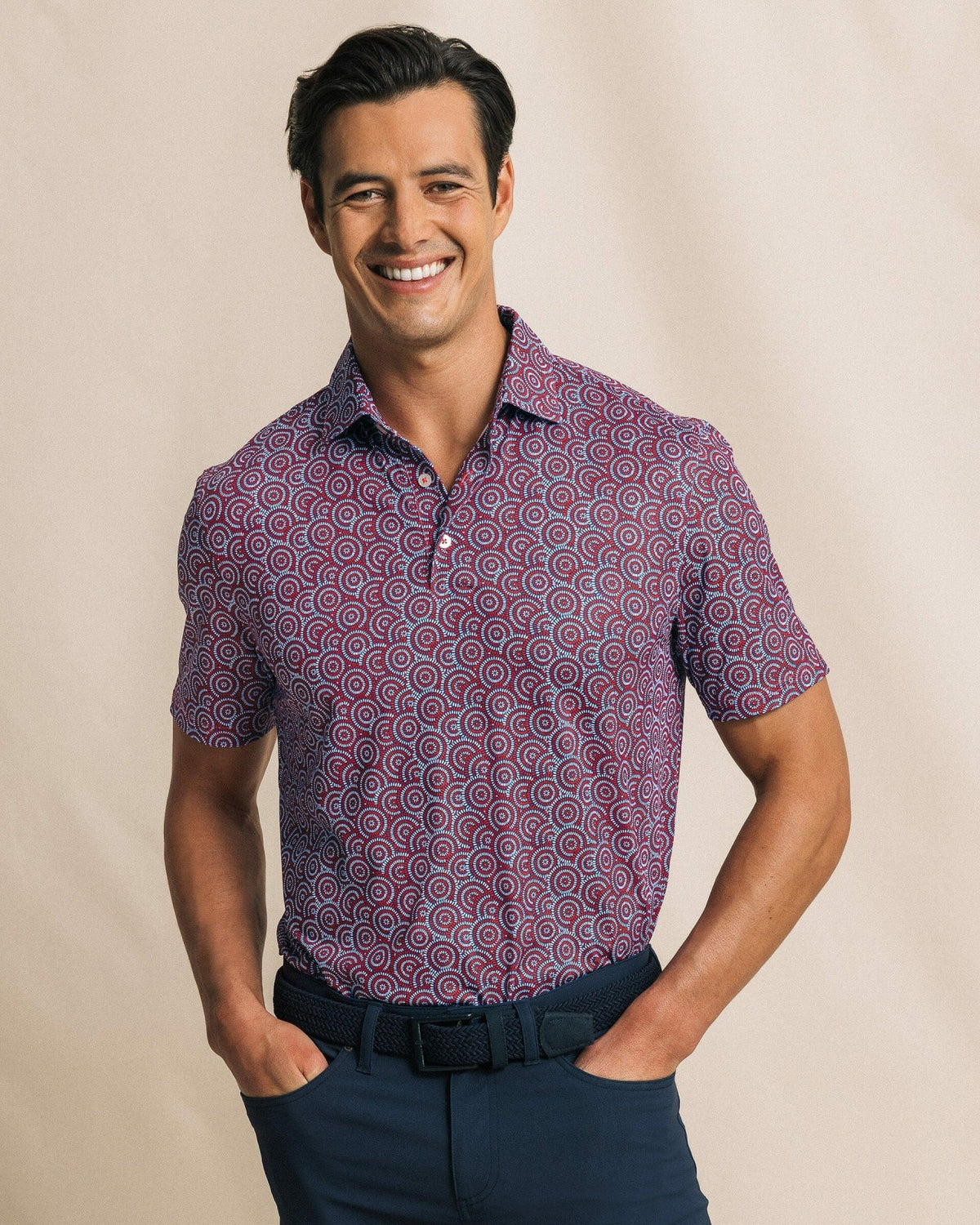 Driver Fireworks Printed Polo | Southern Tide Men
