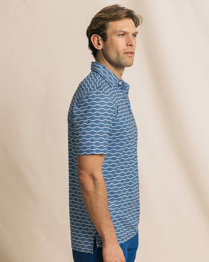 Driver Ocean Echo Printed Polo | Southern Tide Men