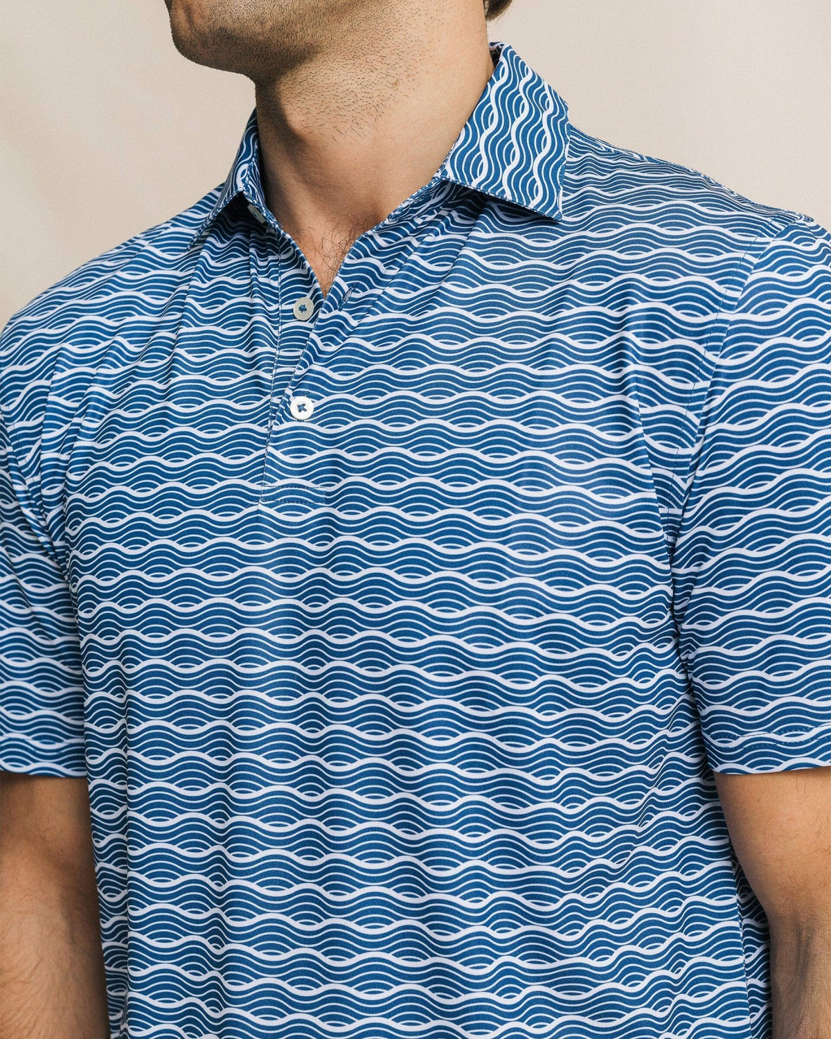 Driver Ocean Echo Printed Polo | Southern Tide Men