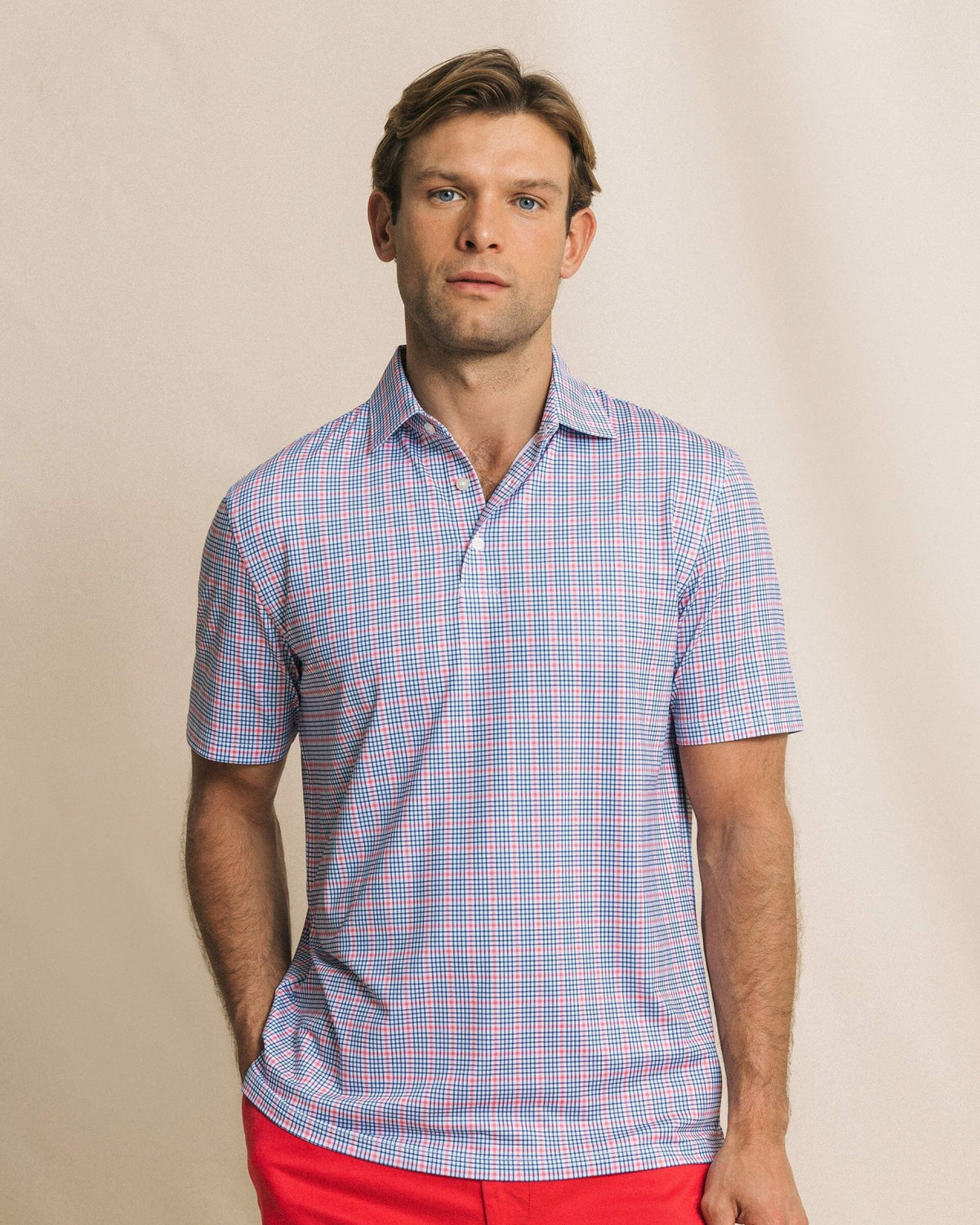 Driver Surfside Retreat Plaid Polo | Southern Tide Men