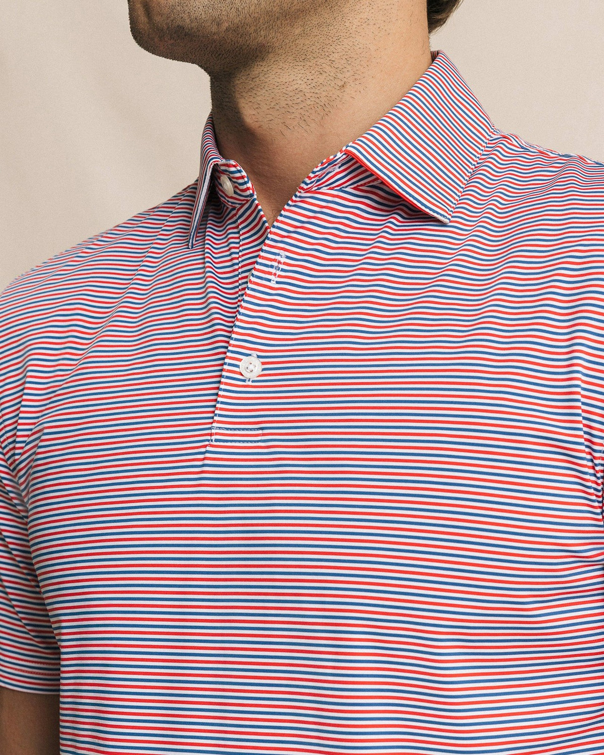 Pelican Landing Stripe Performance Polo | Southern Tide Men