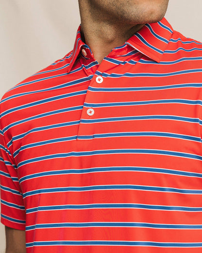 Moonlight Bay Stripe Performance Polo | Southern Tide Men