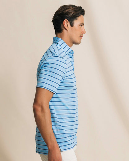 Moonlight Bay Stripe Performance Polo | Southern Tide Men