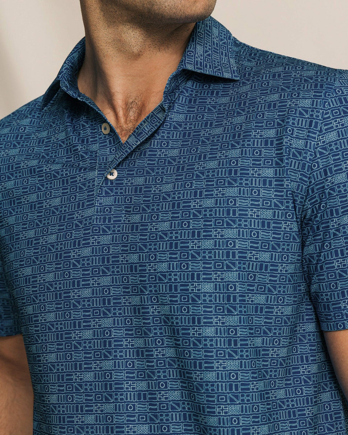 Driver ST Nautical Flag Printed Polo | Southern Tide Men