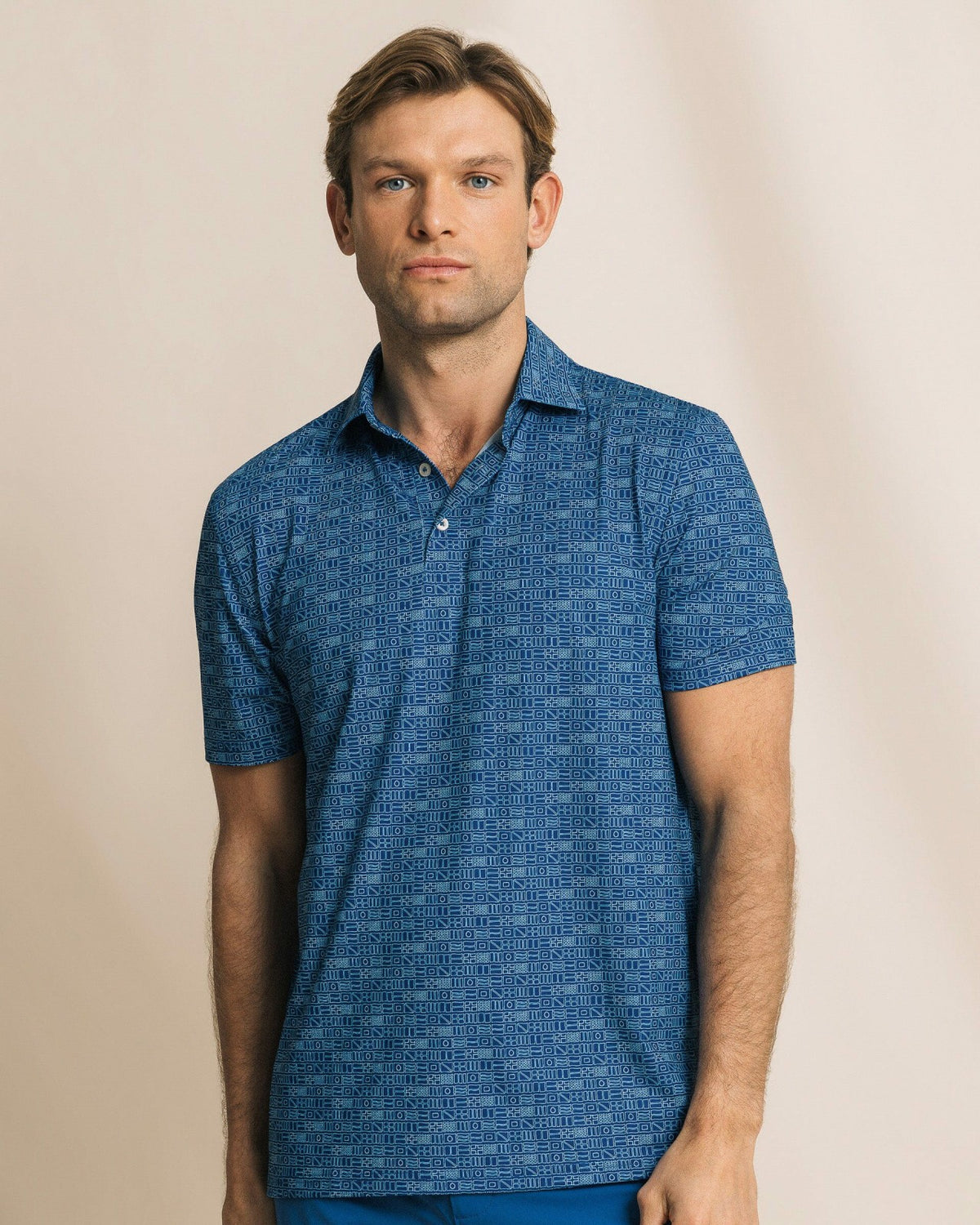 Driver ST Nautical Flag Printed Polo | Southern Tide Men