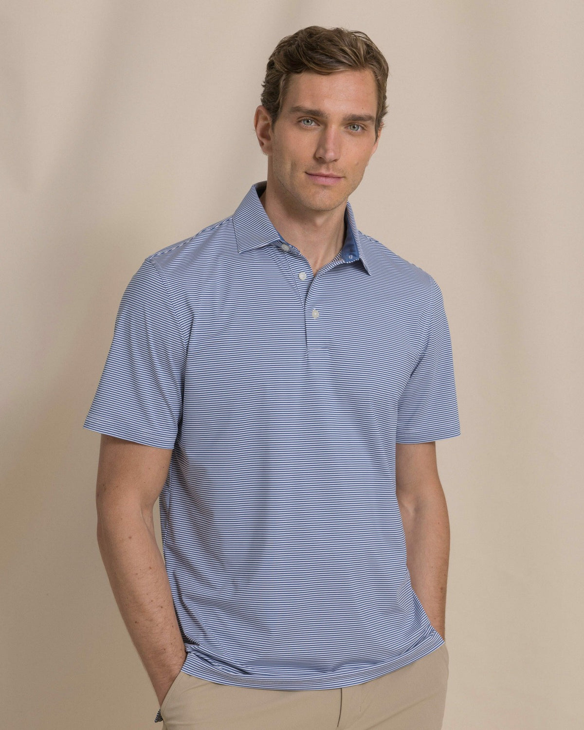 Meadowbrook Stripe Performance Polo | Southern Tide Men