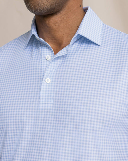 Driver Island View Gingham Printed Polo | Southern Tide Men