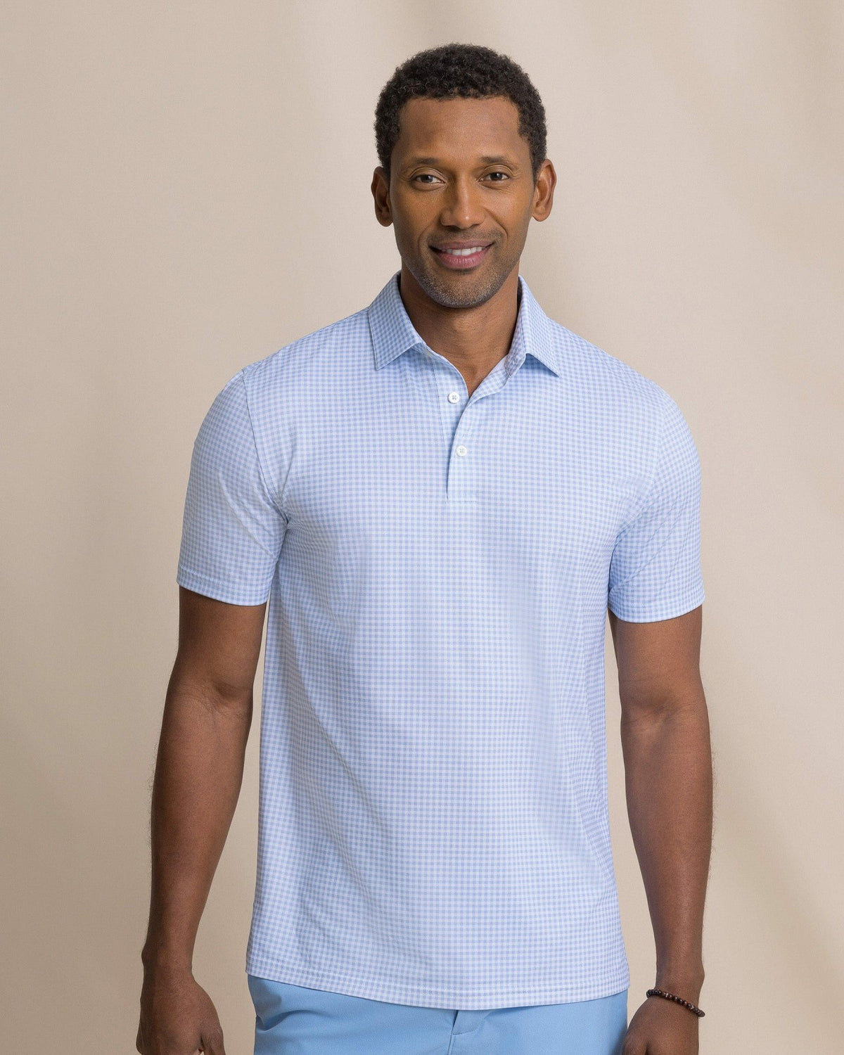 Driver Island View Gingham Printed Polo | Southern Tide Men