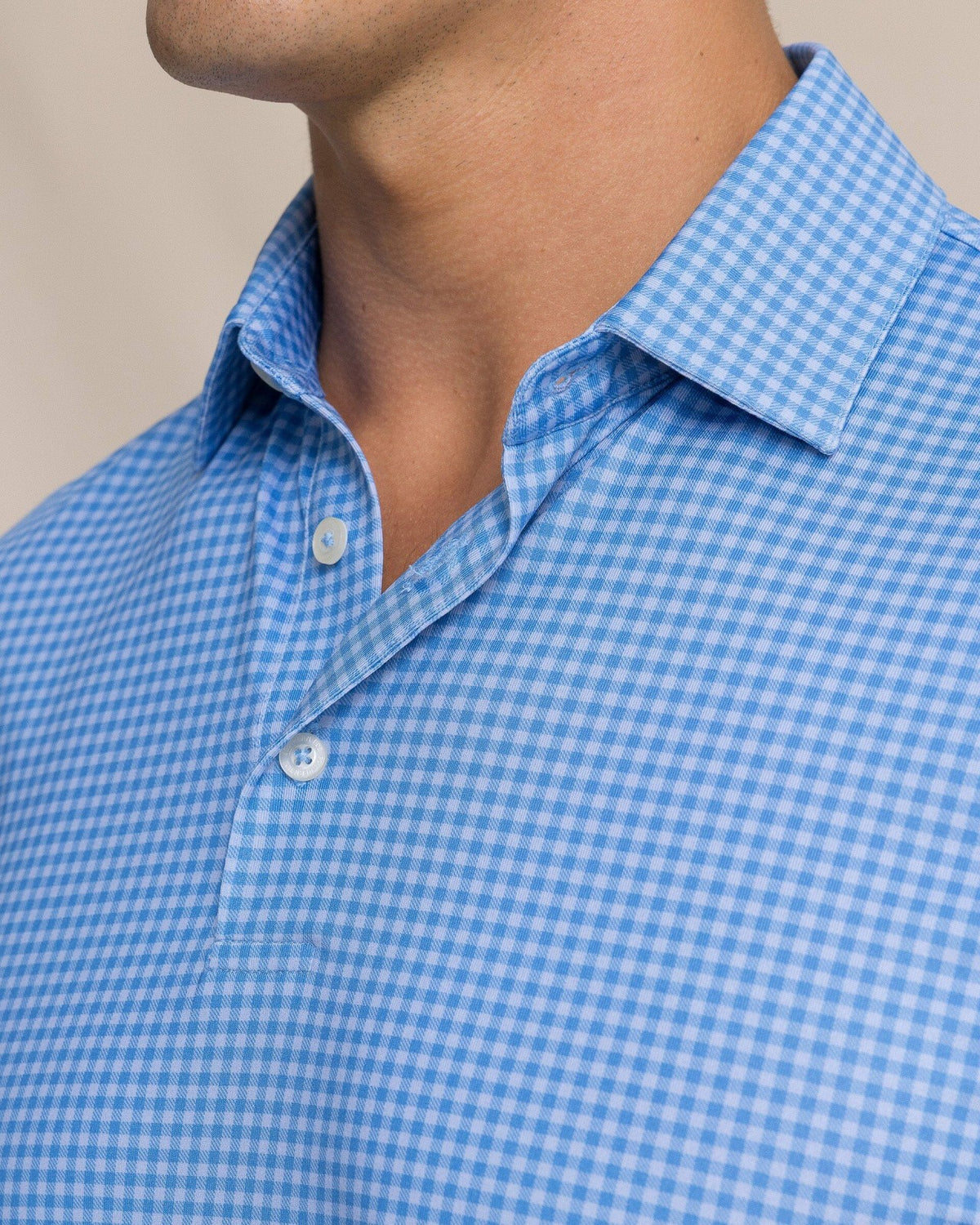 Driver Island View Gingham Printed Polo | Southern Tide Men