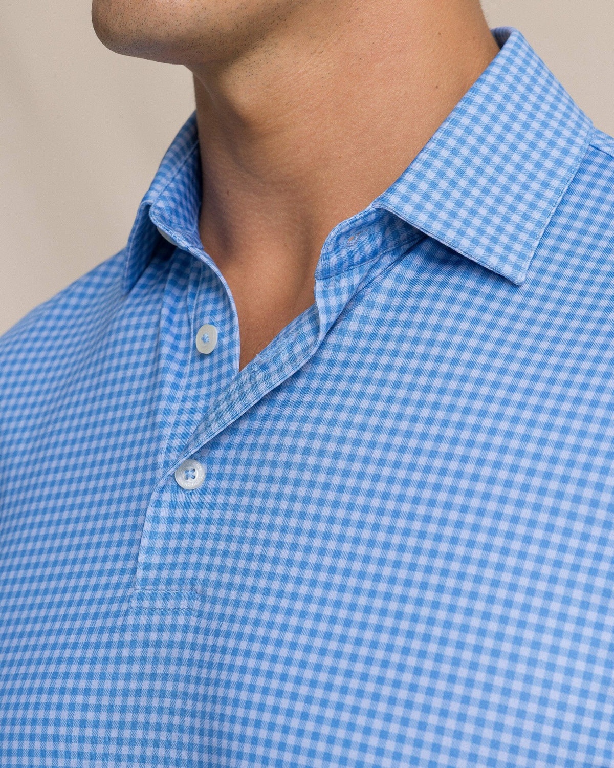 Driver Island View Gingham Printed Polo | Southern Tide Men