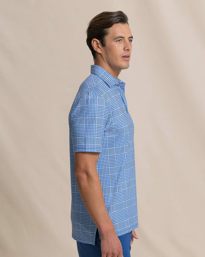 Driver Coral Key Plaid Printed Polo | Southern Tide Men