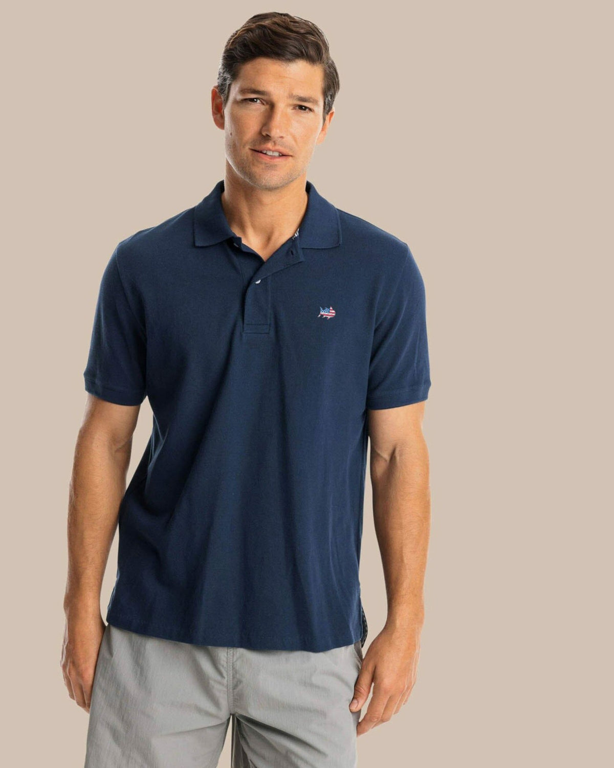 USA Flag Skipjack Polo | Southern Tide Men