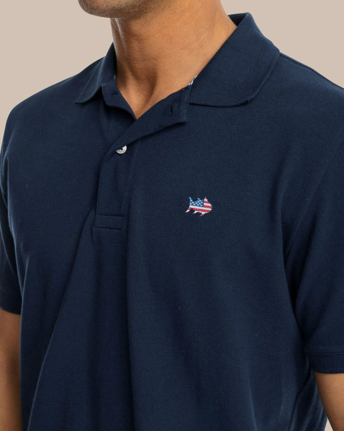 USA Flag Skipjack Polo | Southern Tide Men