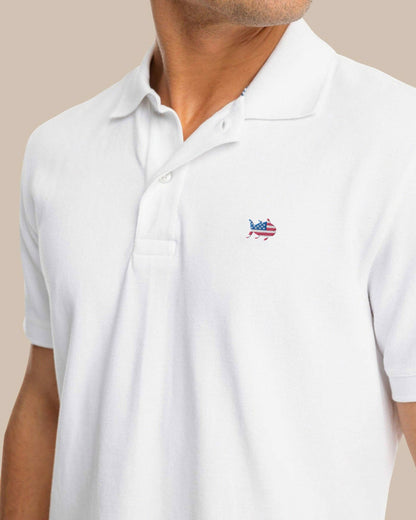 USA Flag Skipjack Polo | Southern Tide Men