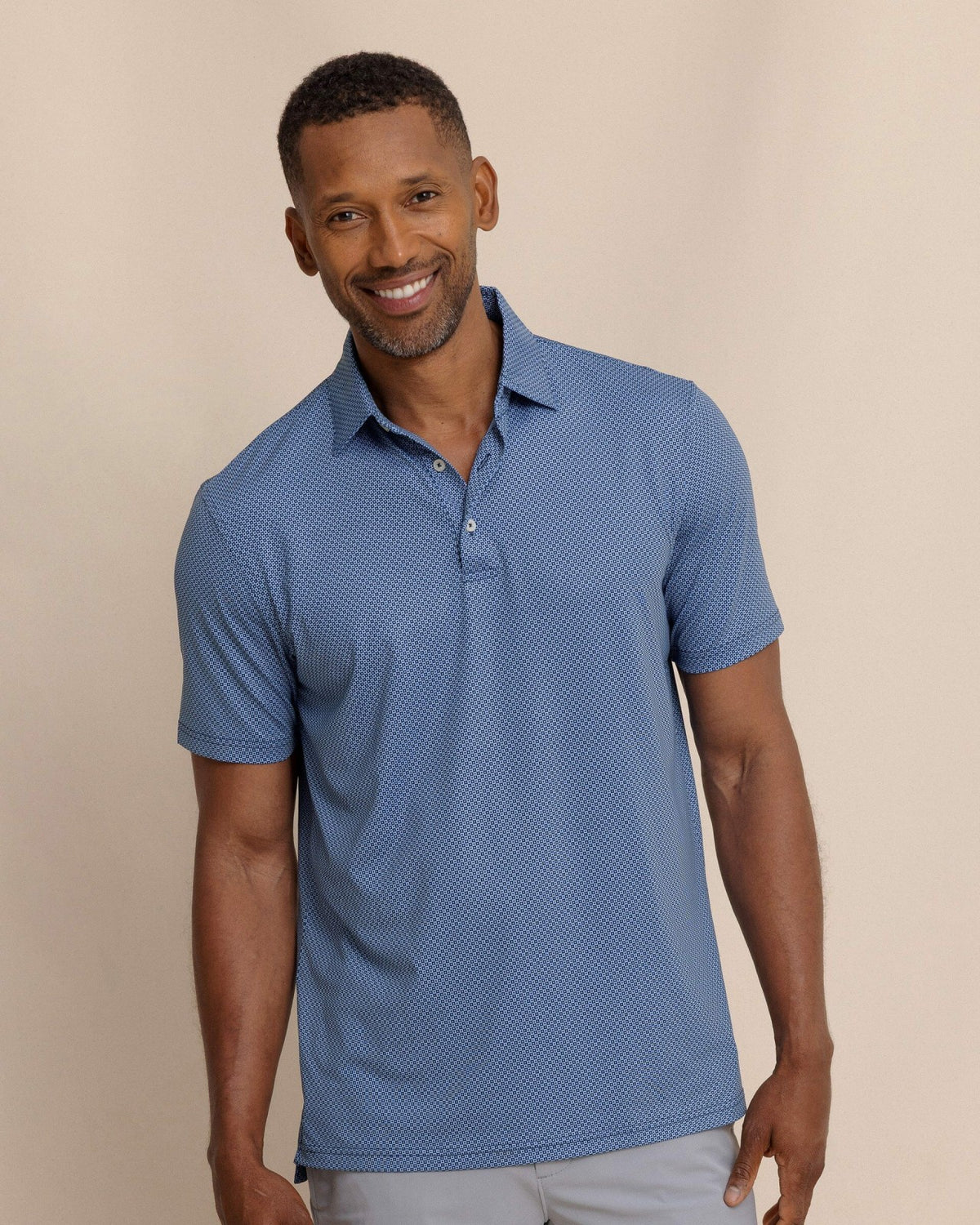 Driver Coastal Geo Printed Polo | Southern Tide Men