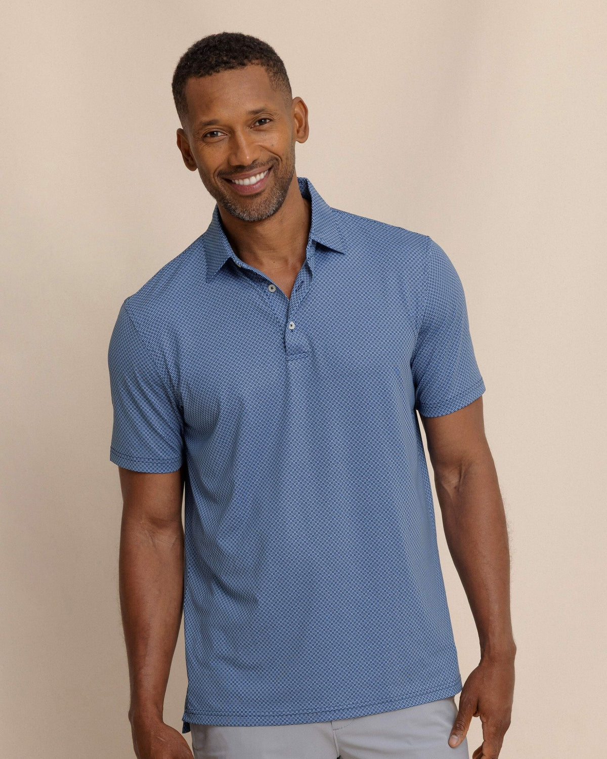 Driver Coastal Geo Printed Polo | Southern Tide Men