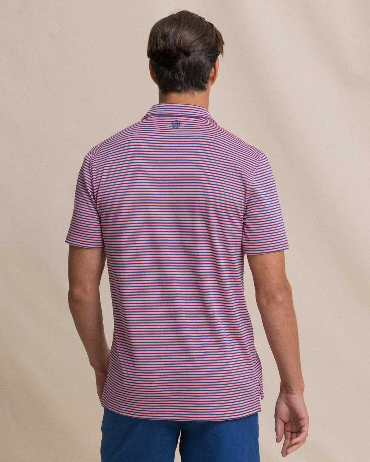 Oceanfront Stripe Pique Performance Polo | Southern Tide Men
