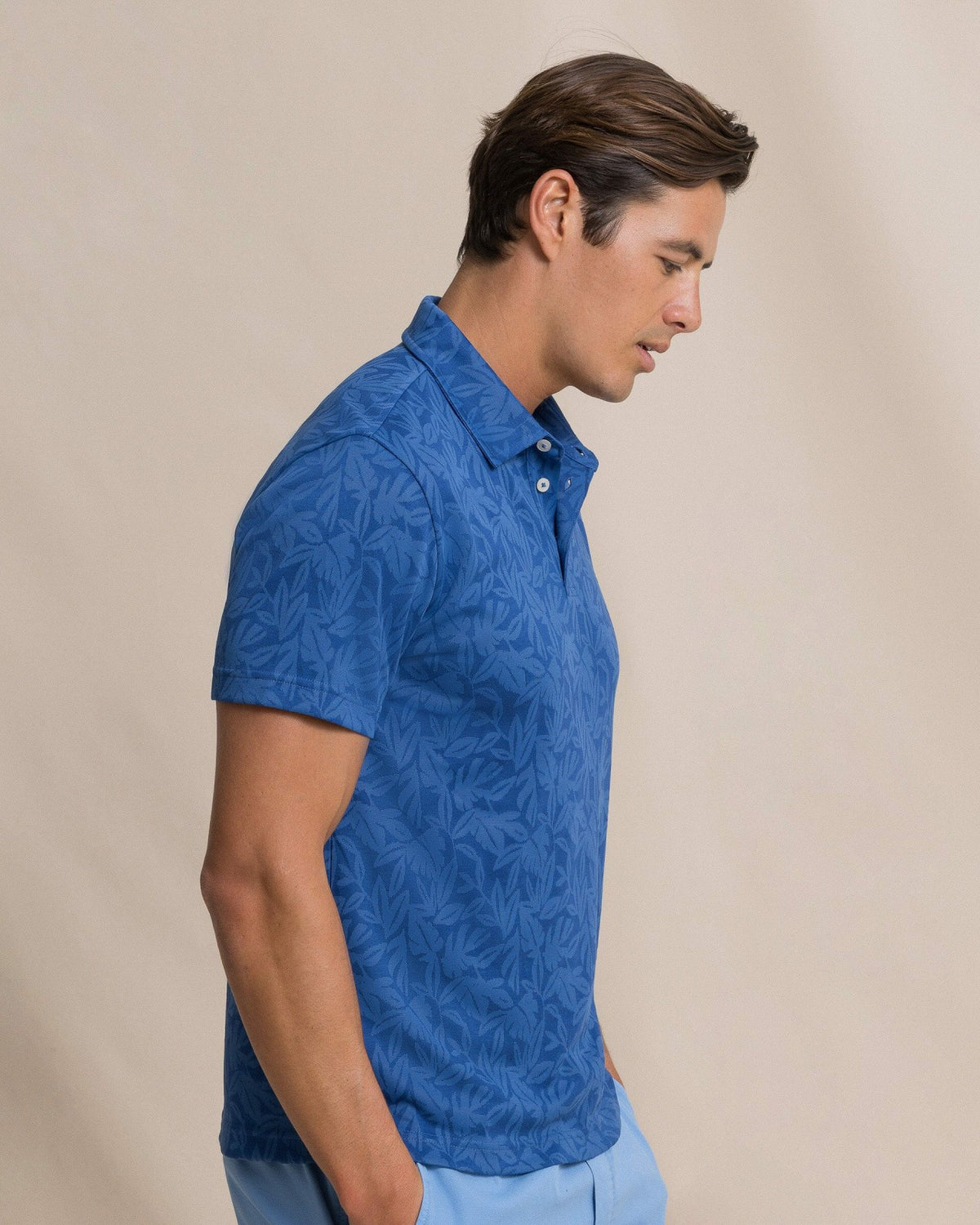 Island Fronds Jacquard Polo | Southern Tide Men