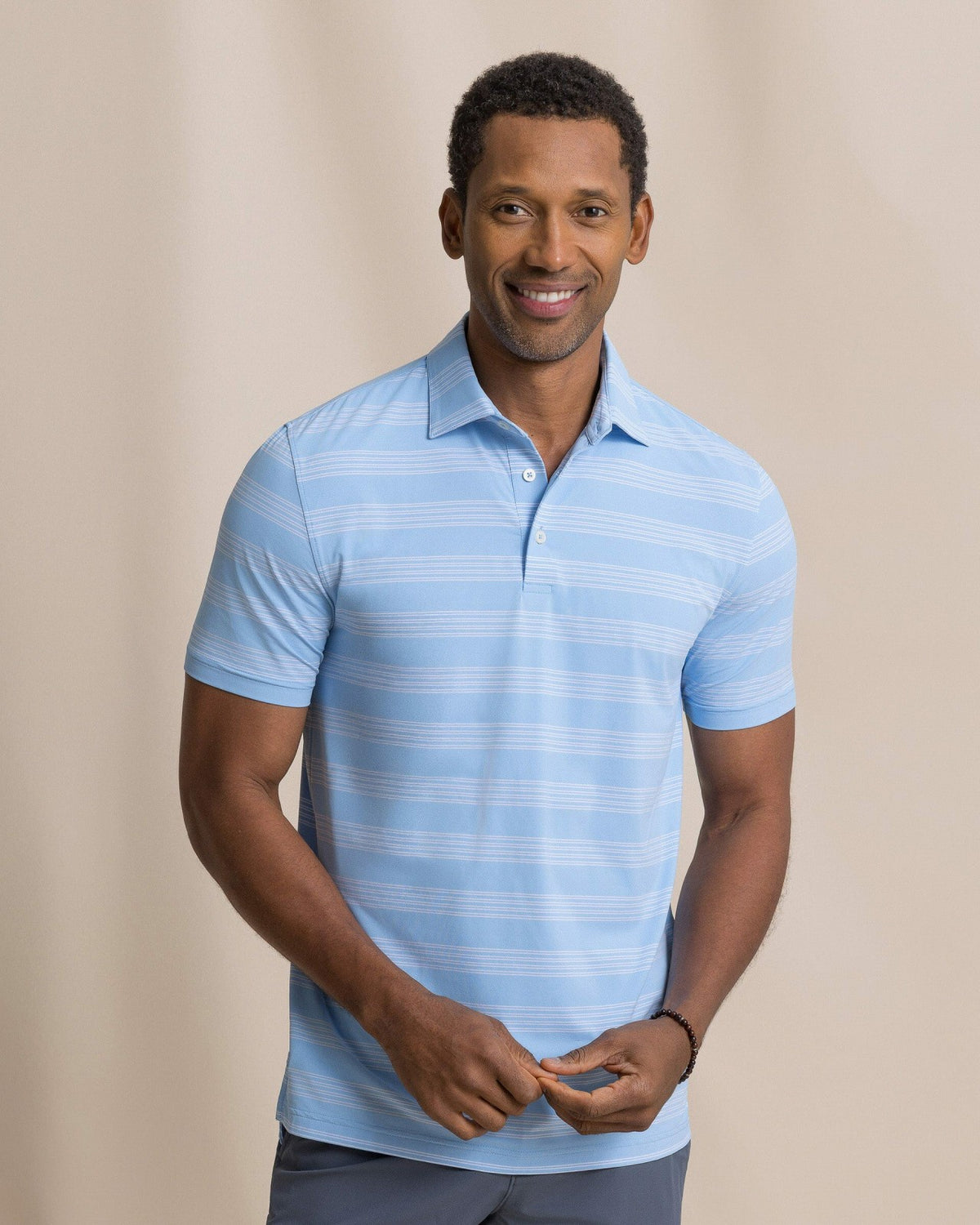 Dune Crest Stripe Performance Polo | Southern Tide Men