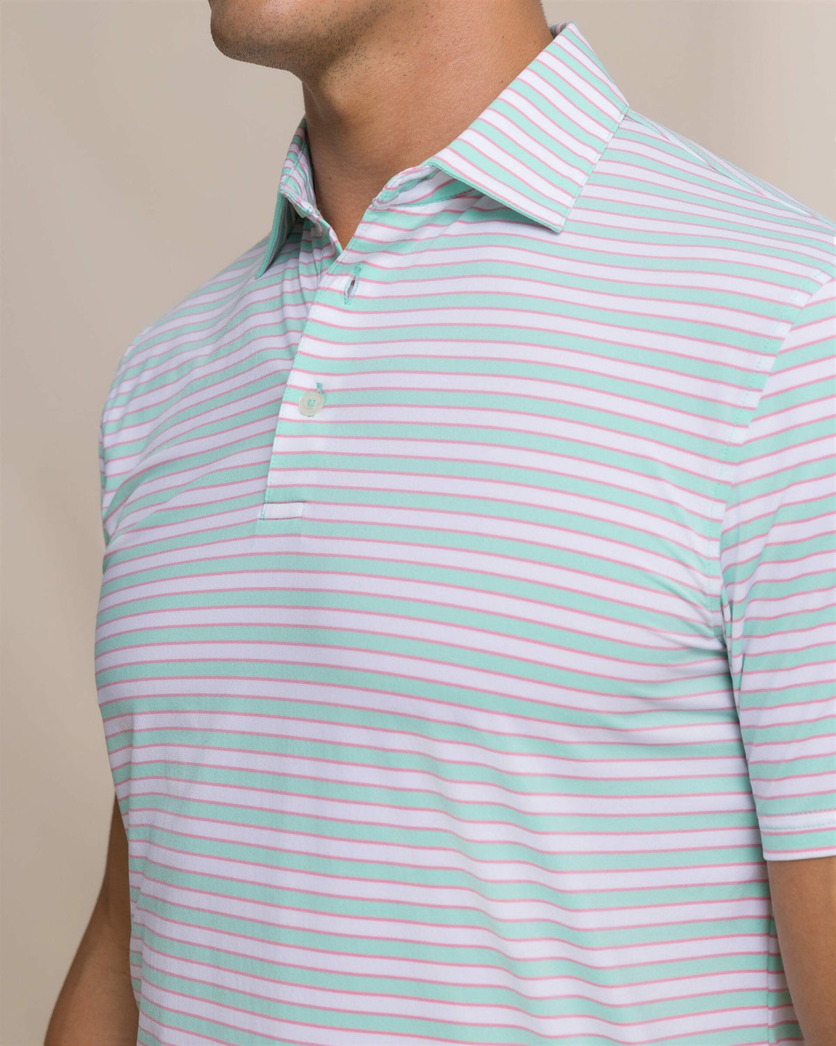 Water Way Stripe Performance Polo | Southern Tide Men|Sale