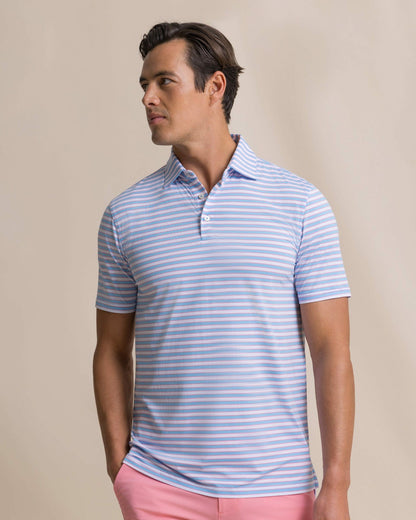 Water Way Stripe Performance Polo | Southern Tide Men|Sale