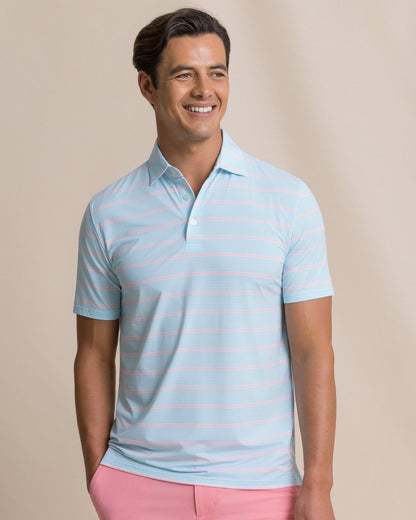 Core Sound Stripe Performance Polo | Southern Tide Men|Sale