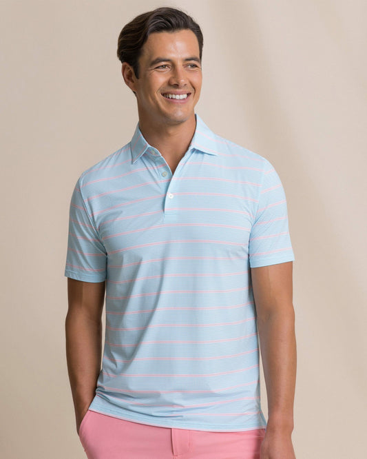 Core Sound Stripe Performance Polo | Southern Tide Men|Sale