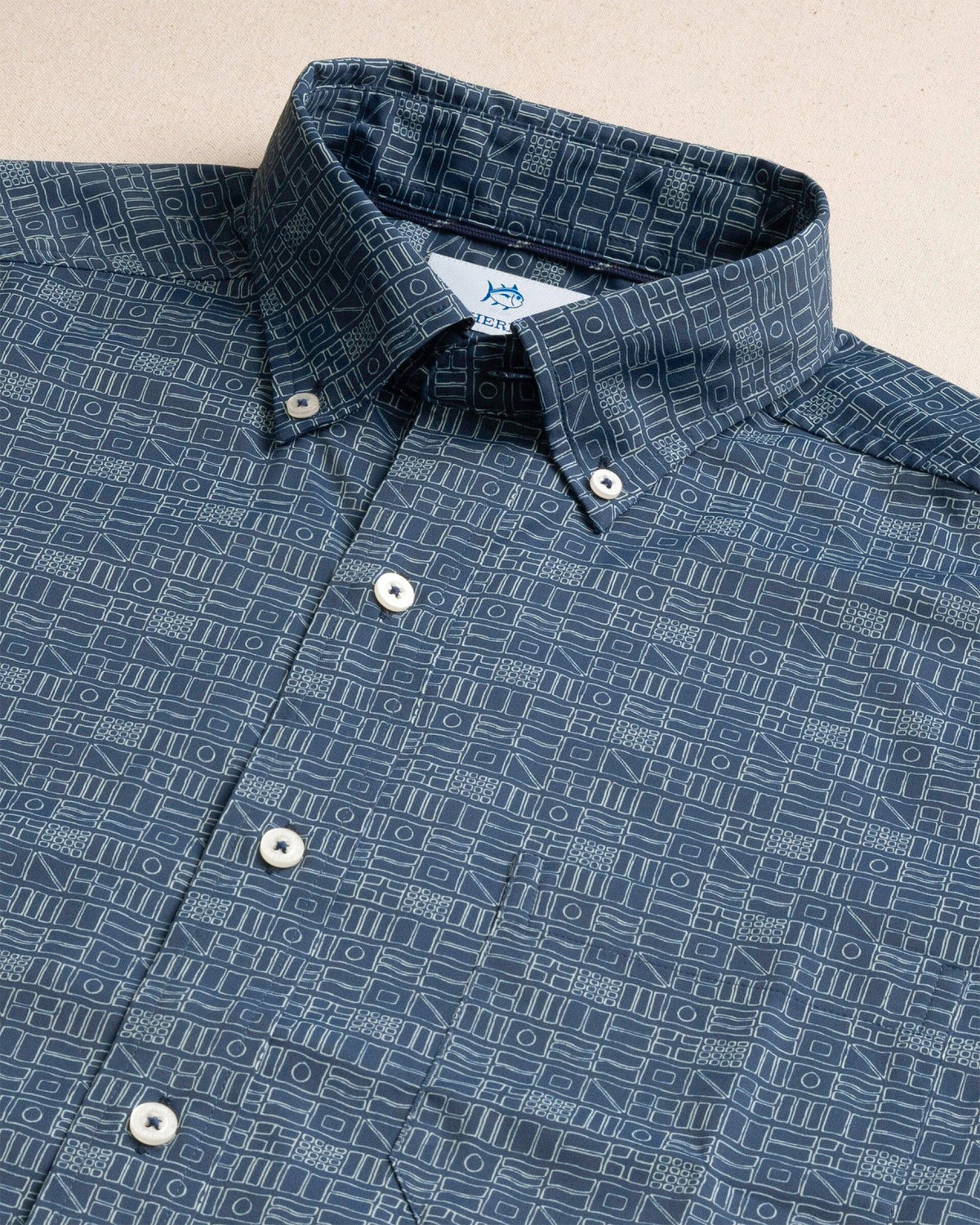 ST Nautical Flags Short Sleeve Sport Shirt | Southern Tide Men
