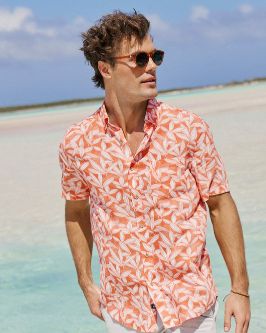 Kokomo Row Linen Rayon Short Sleeve Sport Shirt | Southern Tide Men