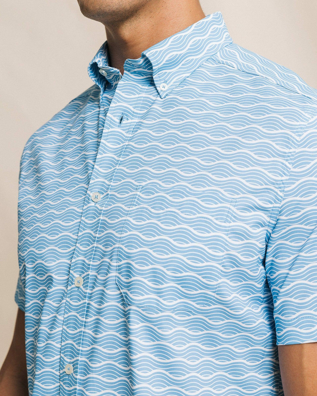 Ocean Echo Short Sleeve Sport Shirt | Southern Tide Men