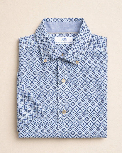 Marine Mirage Linen Rayon Short Sleeve Shirt | Southern Tide Men