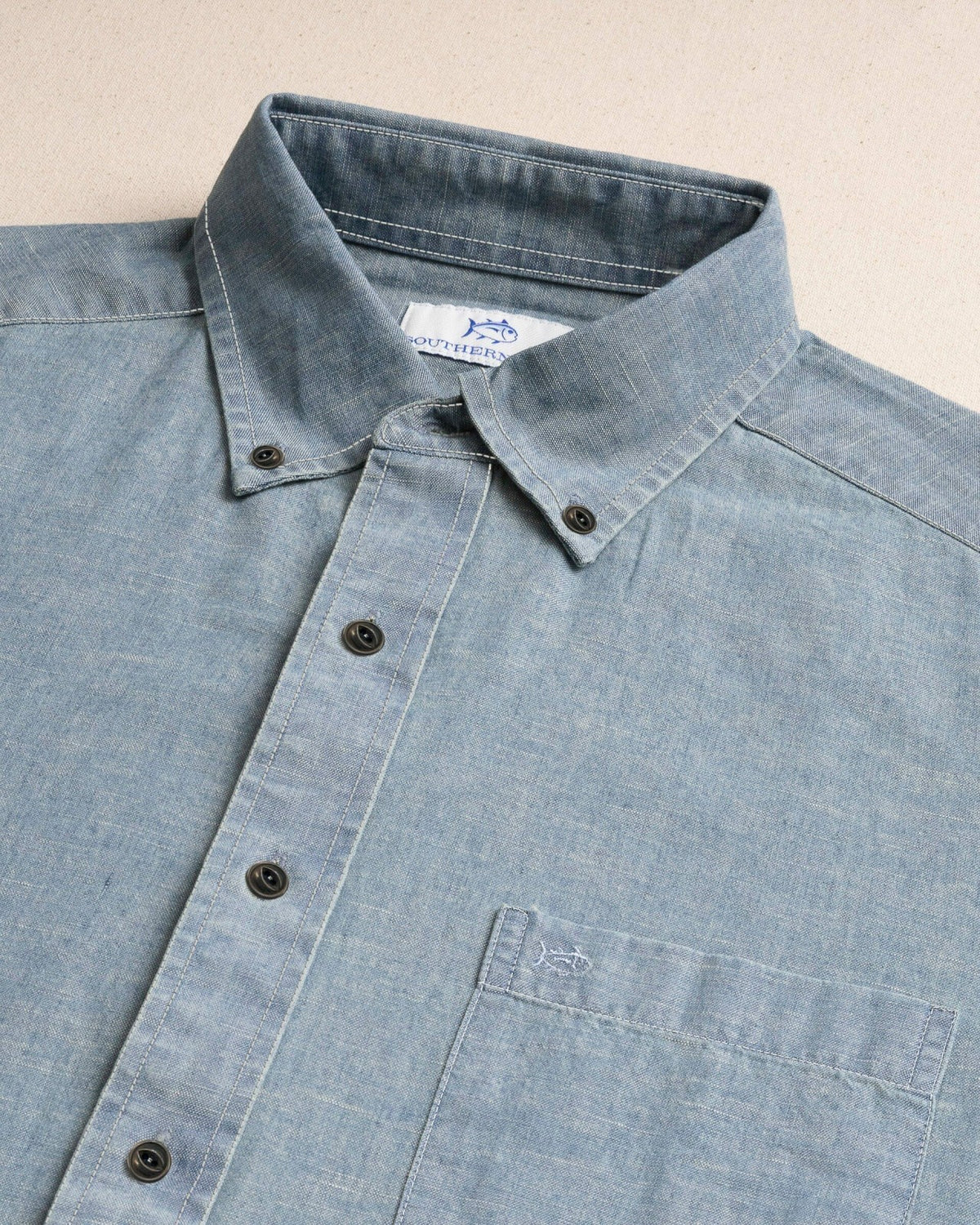 Sandy Beach Chambray Sport Shirt | Southern Tide Men