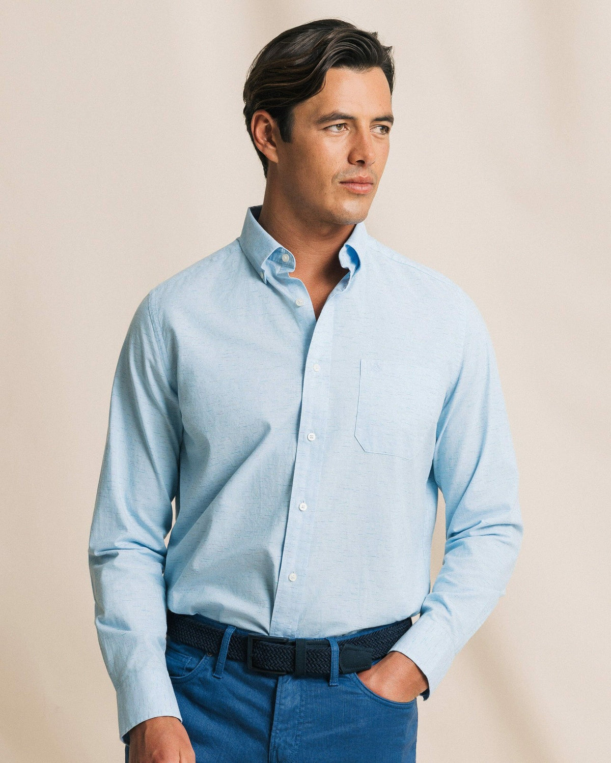 Ocean Mist Slub Sport Shirt | Southern Tide Men