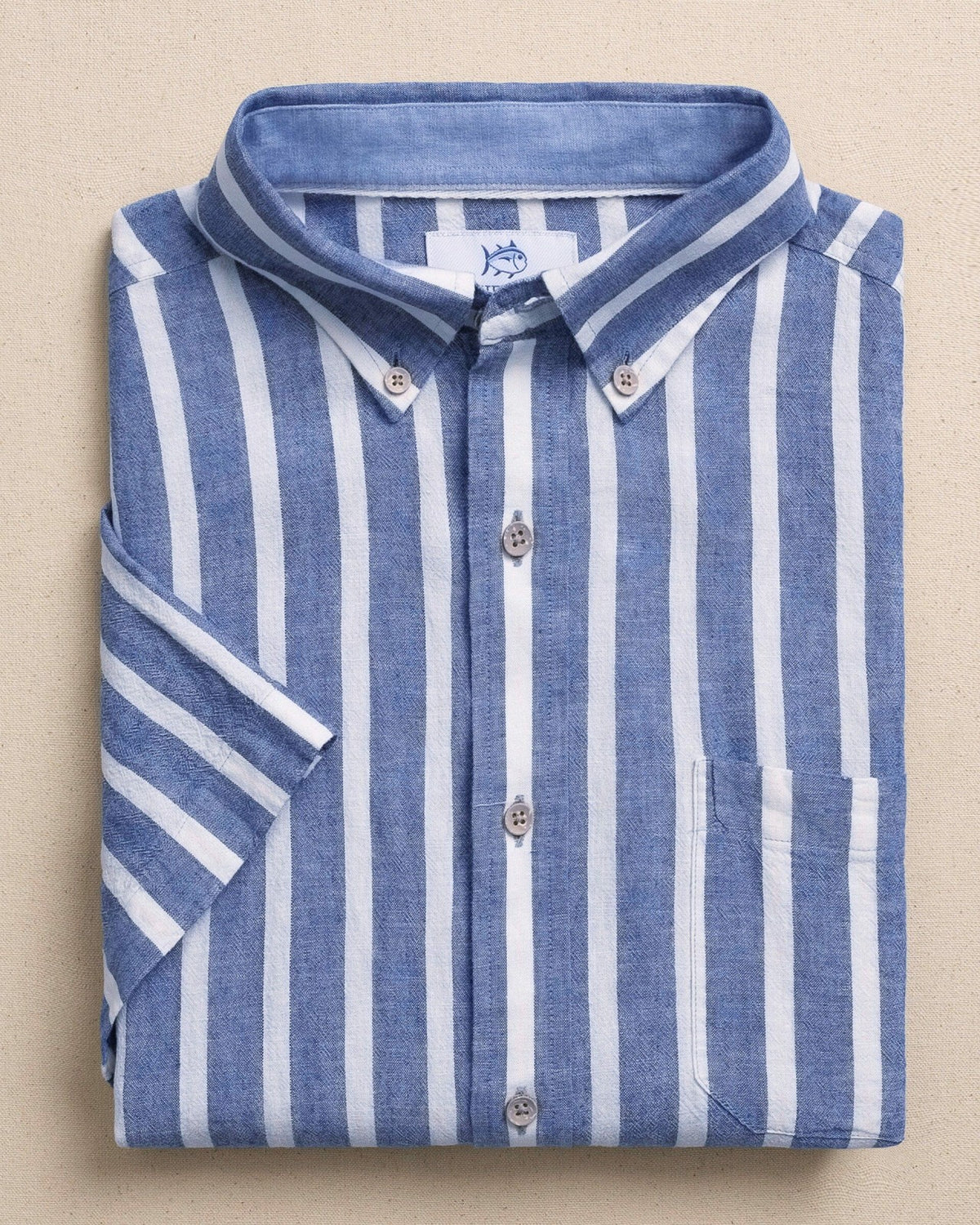 Seamark Stripe Short Sleeve Sport Shirt | Southern Tide Men