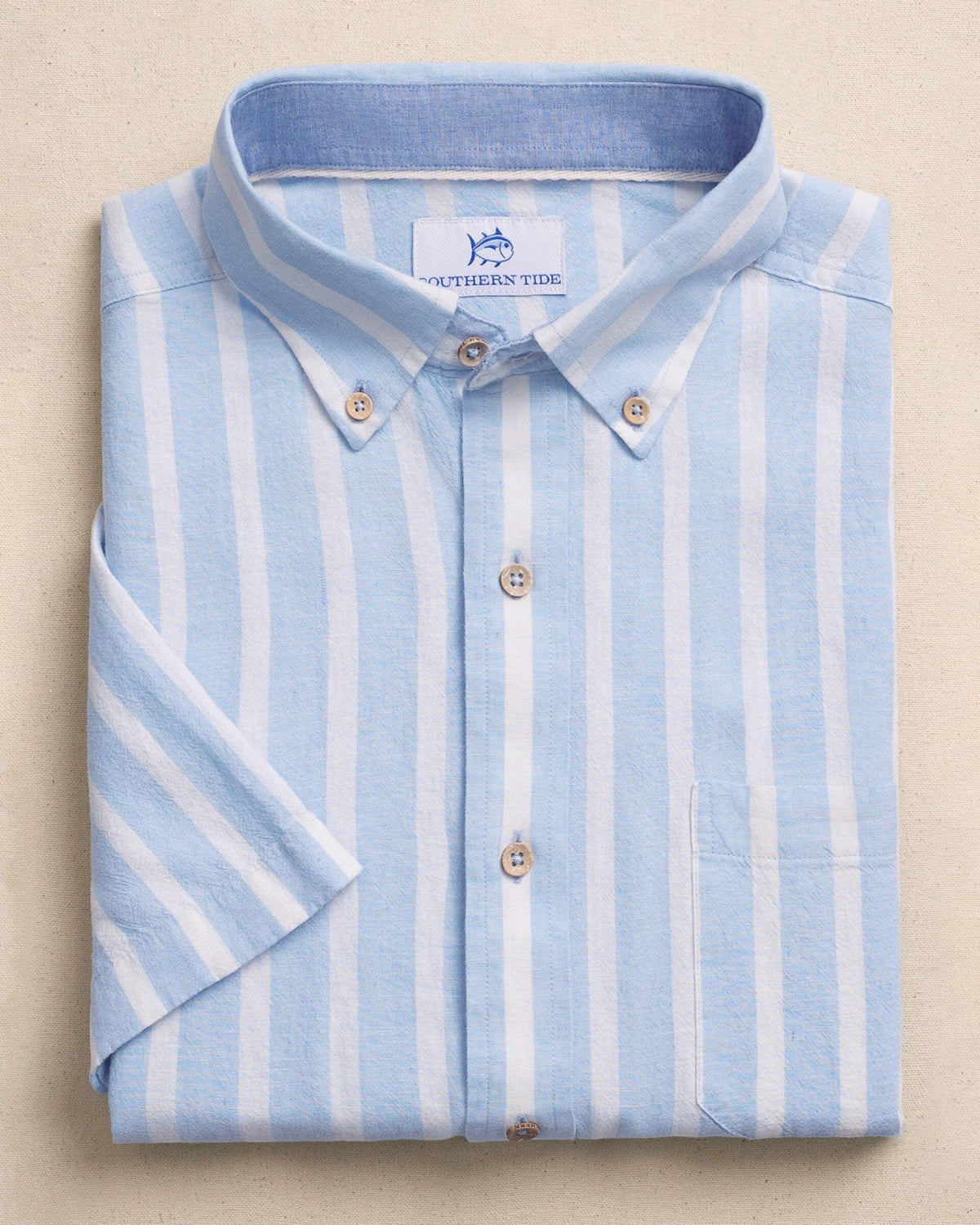 Seamark Stripe Short Sleeve Sport Shirt | Southern Tide Men