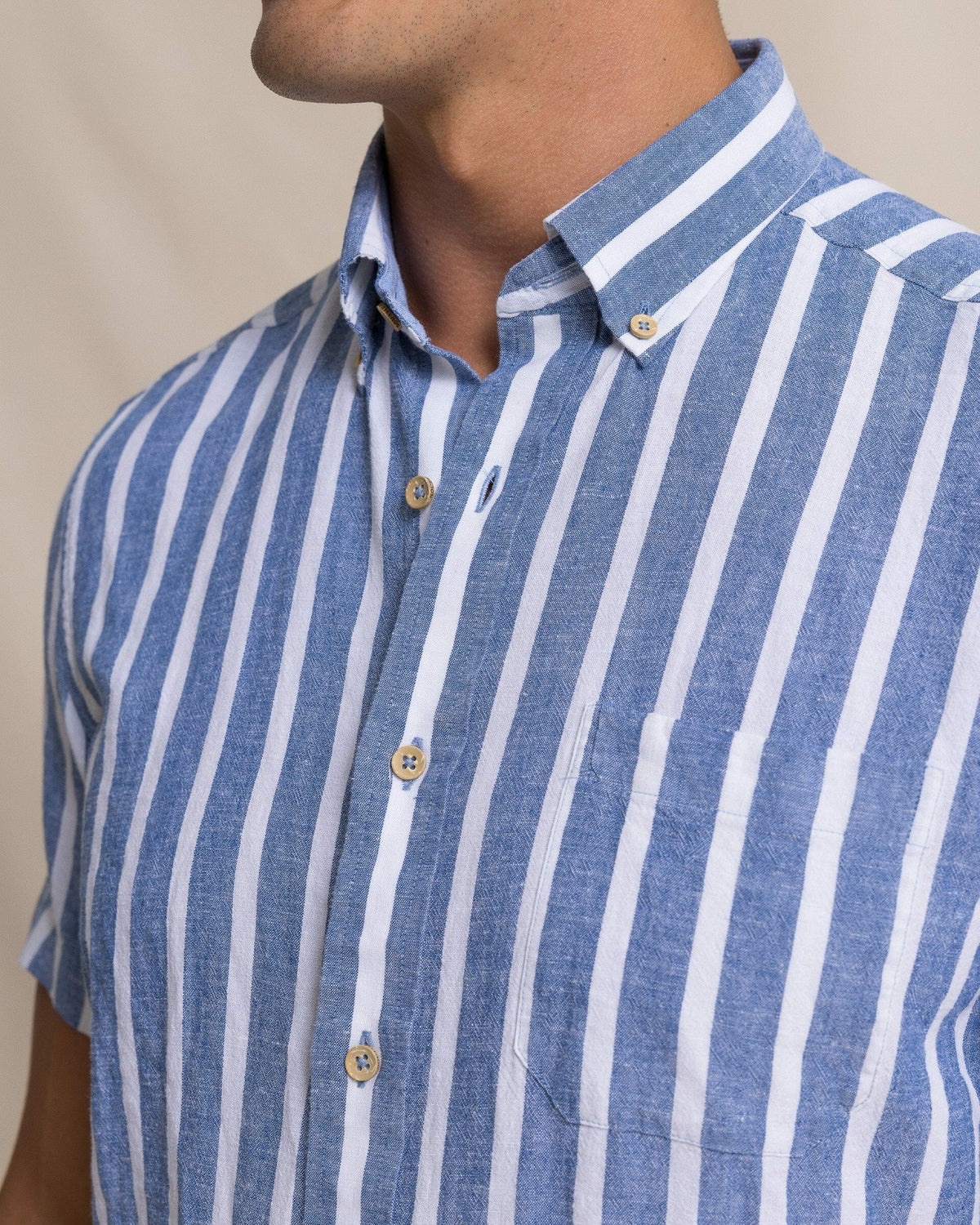 Seamark Stripe Short Sleeve Sport Shirt | Southern Tide Men