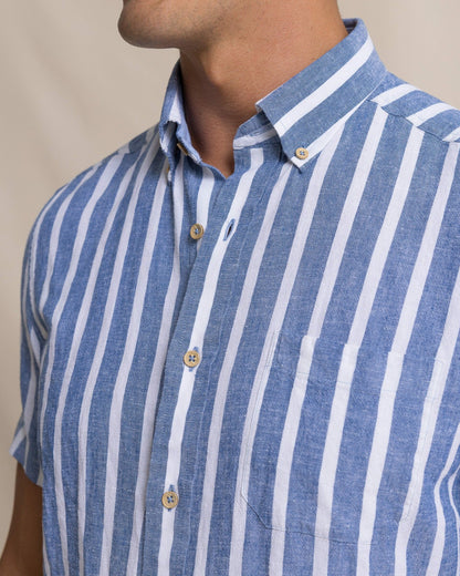 Seamark Stripe Short Sleeve Sport Shirt | Southern Tide Men