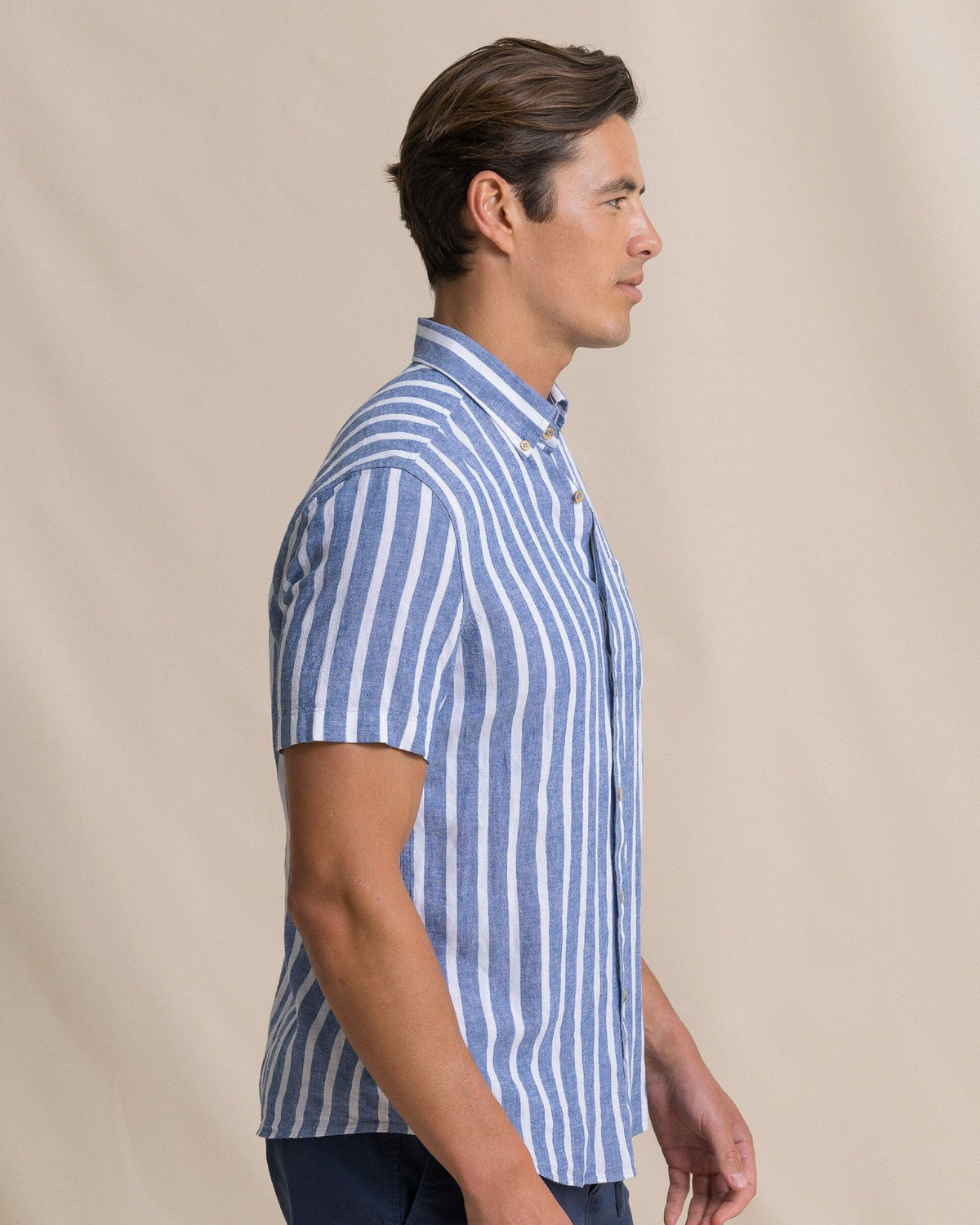 Seamark Stripe Short Sleeve Sport Shirt | Southern Tide Men