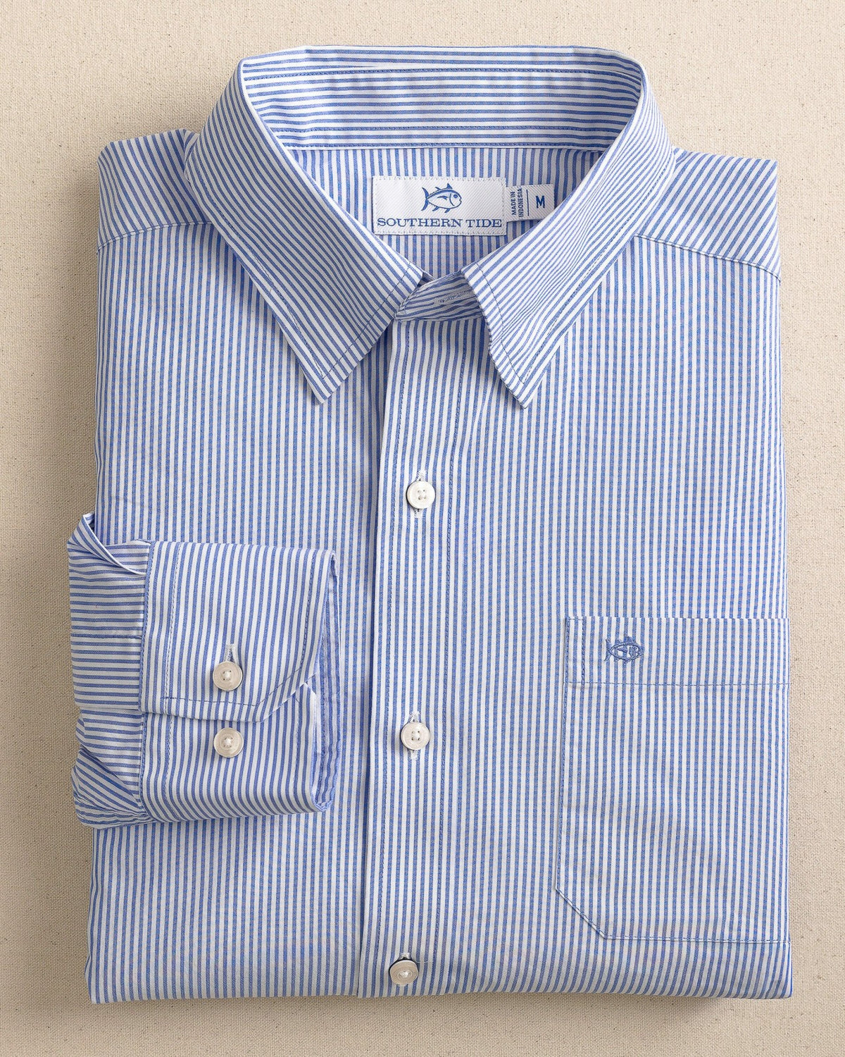 Charleston Granby Stripe Embroidered Sport Shirt | Southern Tide Men