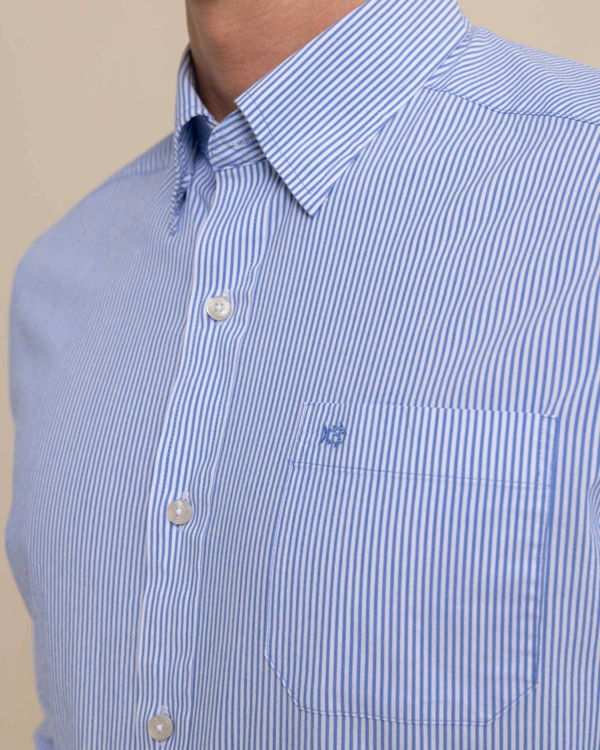 Charleston Granby Stripe Embroidered Sport Shirt | Southern Tide Men