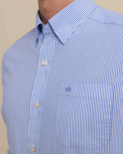 Charleston Granby Stripe Embroidered Sport Shirt | Southern Tide Men