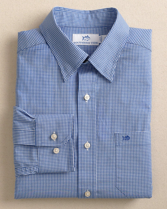 Charleston Parkwood Micro-Gingham Sport Shirt | Southern Tide Men
