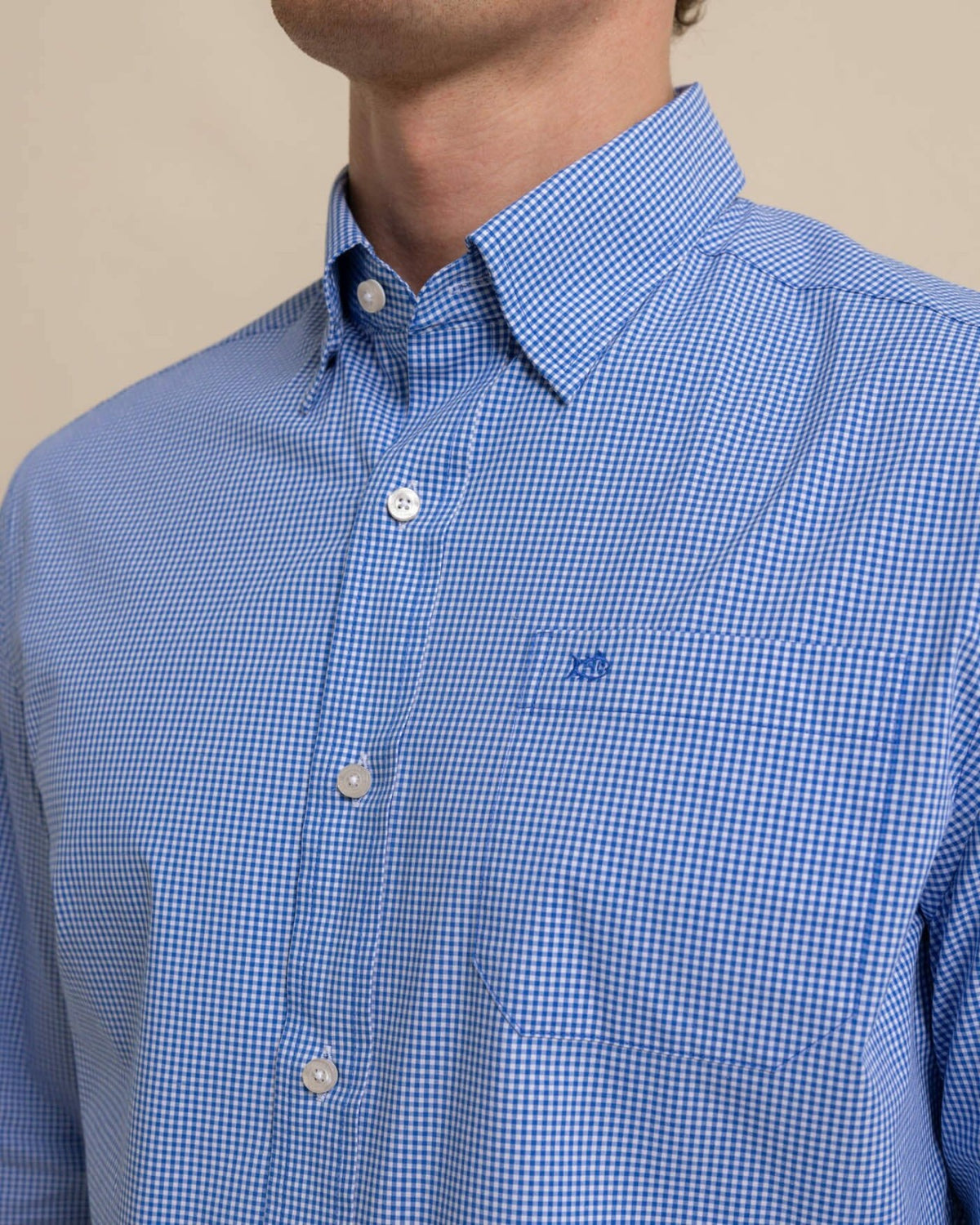 Charleston Parkwood Micro-Gingham Sport Shirt | Southern Tide Men