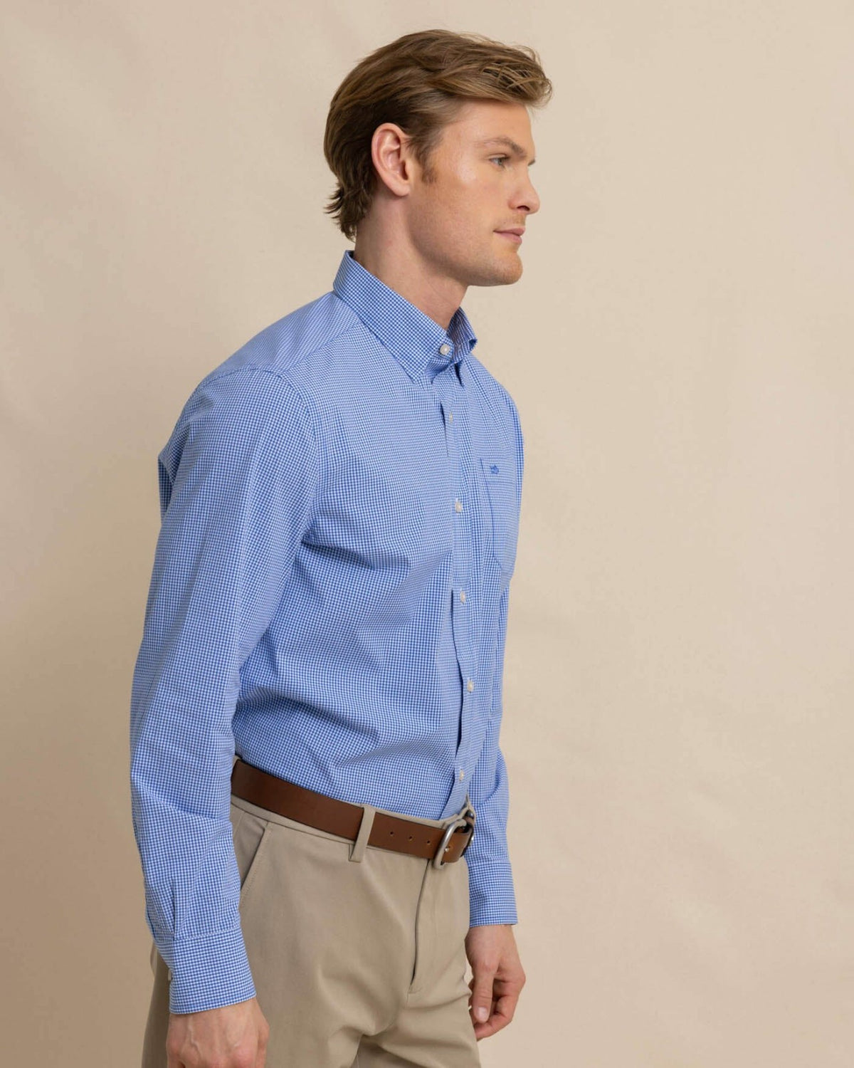 Charleston Parkwood Micro-Gingham Sport Shirt | Southern Tide Men