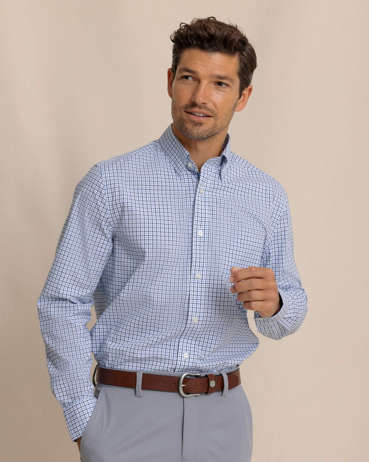 Charleston Summerton Plaid Sport Shirt - Blue | Southern Tide Men