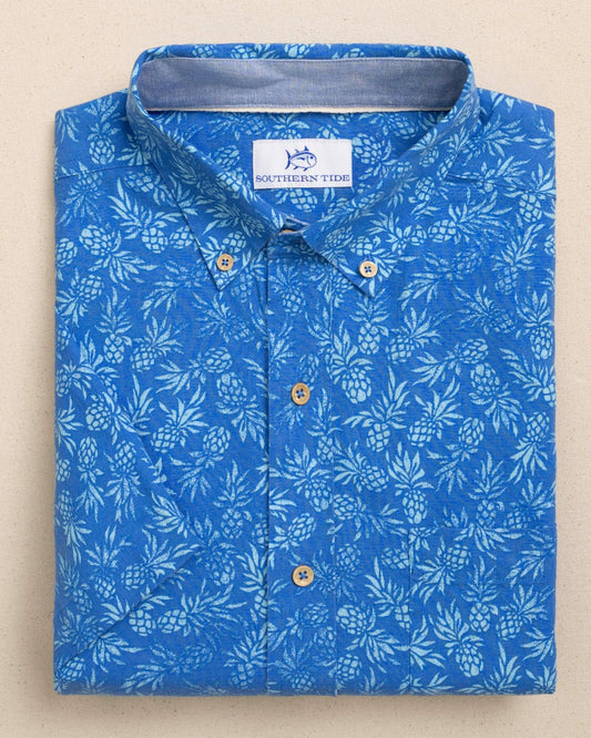 Pineapple Parade Short Sleeve Sport Shirt | Southern Tide Men|Sale