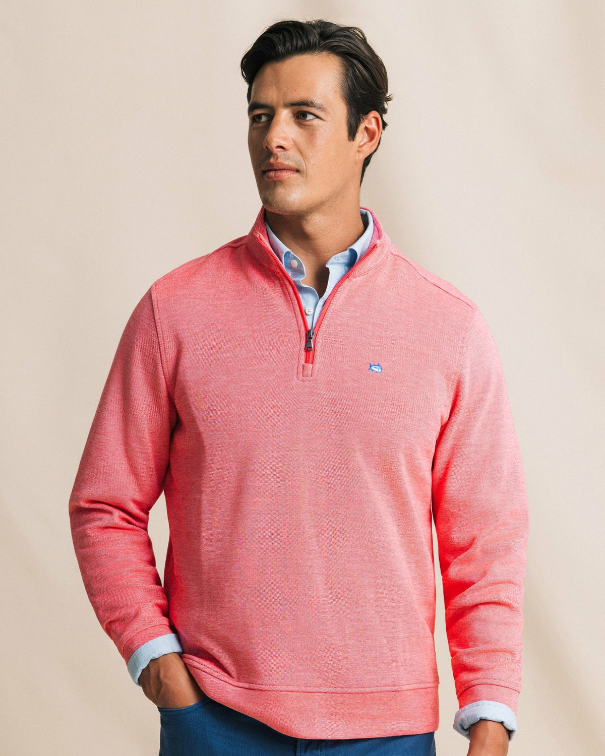 Sandy Cove Pique Quarter Zip | Southern Tide Men