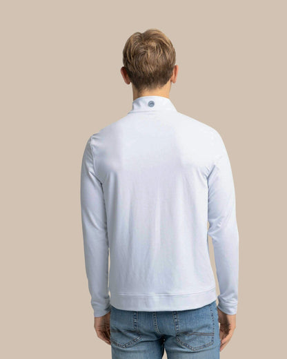 Cruiser Micro-Stripe Heather Quarter Zip | Southern Tide Men